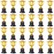 24 Pack Mini Trophies for Awards, Gold Participation Trophy Cups for Sports Tournaments and Competitions (4 in)